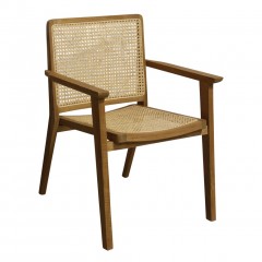 CHAIR ARM NW RATTAN WOOD 58    - CHAIRS, STOOLS
